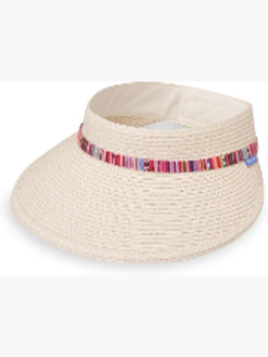 UPF 50+ Wide Brim Sun Visor - Packable, Adjustable Velcro Closure